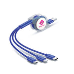 3 in 1 Charging Cable Blue