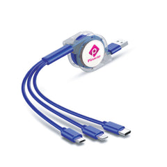 3 in 1 Charging Cable Blue