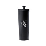Black Tumbler with Straw – Double Wall