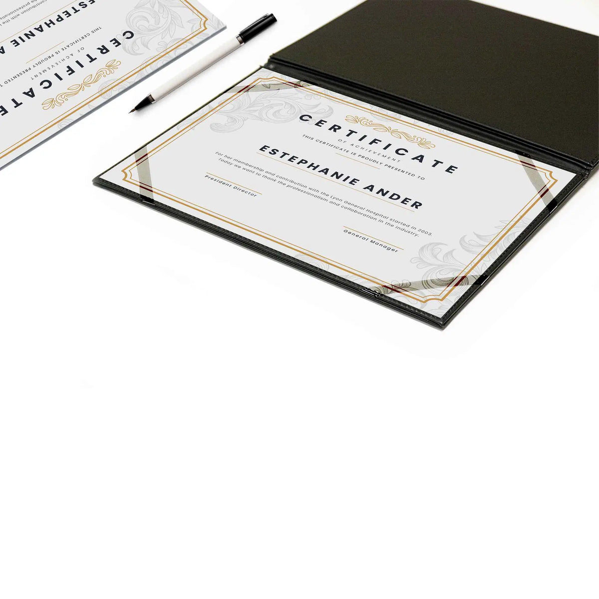 Certificate Holder Black