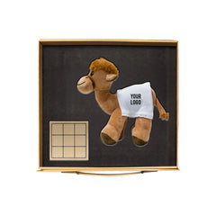 Oasis Fun Duo kids gift set camel soft toy wooden XO game UAE events