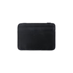 Leather card holder with both side opening Black