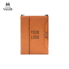 The Explorer premium leather travel wallet passport holder custom logo corporate gift UAE