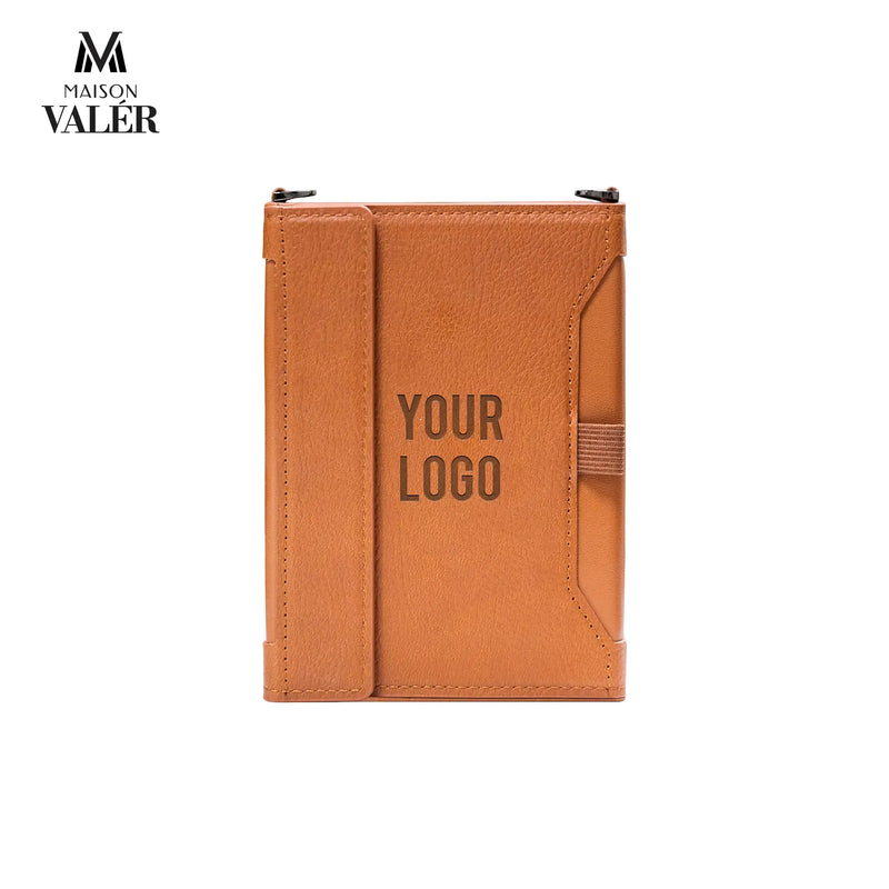 The Explorer premium leather travel wallet passport holder custom logo corporate gift UAE