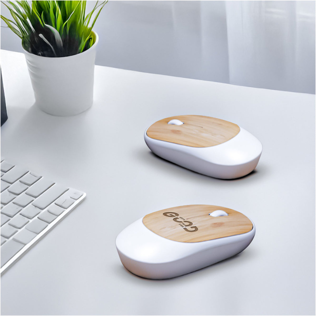 Bamboo Wireless Mouse White