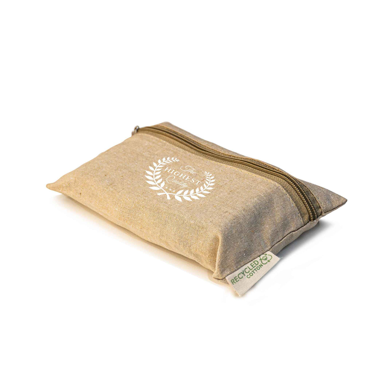 Recycled Cotton Pouch with front zipper