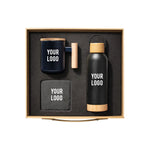 BlackStone Bamboo corporate gift set ceramic mug slate coaster bottle UAE