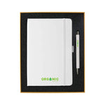 Giftbox With White PU Notebook and Pen