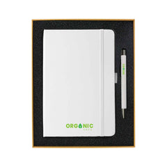Giftbox With White PU Notebook and Pen