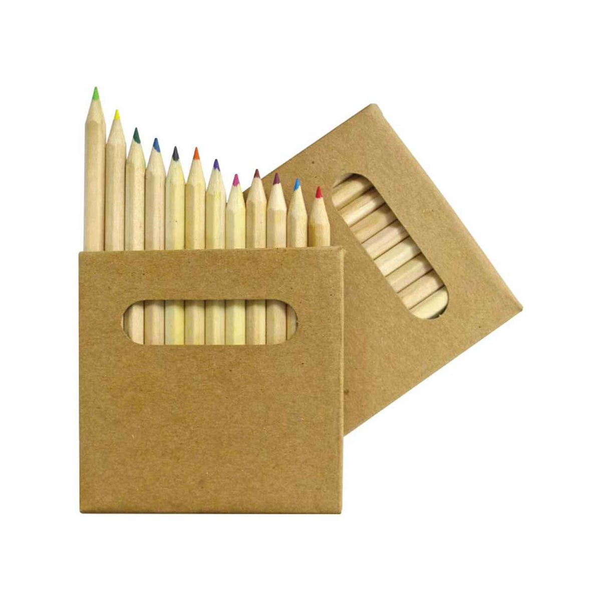 12 Colour pencil set Brown box