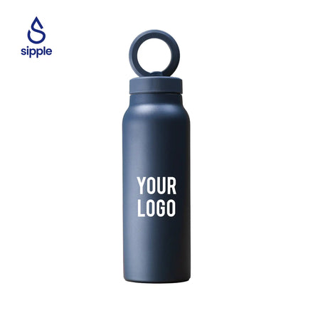 Magnetic Phone Mount Thermal Water Bottle - Blue