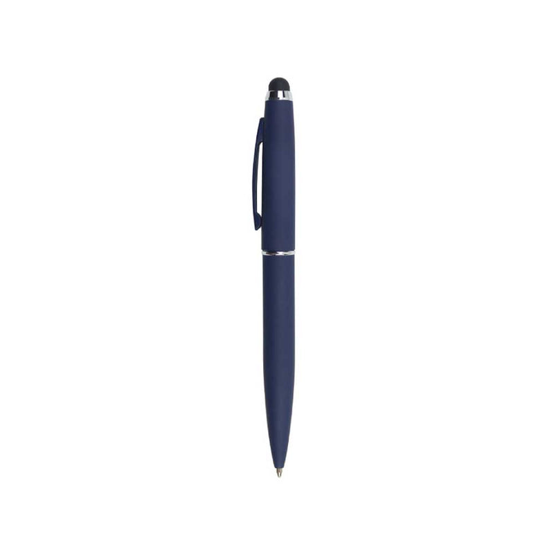 Blue Metal pen with stylus Matt finish