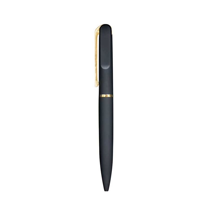 Black Metal pen with Rubberized barrel Gold