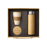 EcoBrew Essentials bamboo thermos digital temp display corporate gift set UAE