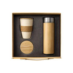 EcoBrew Essentials bamboo thermos digital temp display corporate gift set UAE