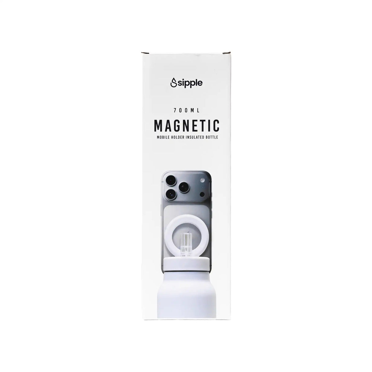 Magnetic Phone Mount Thermal Water Bottle - Blue