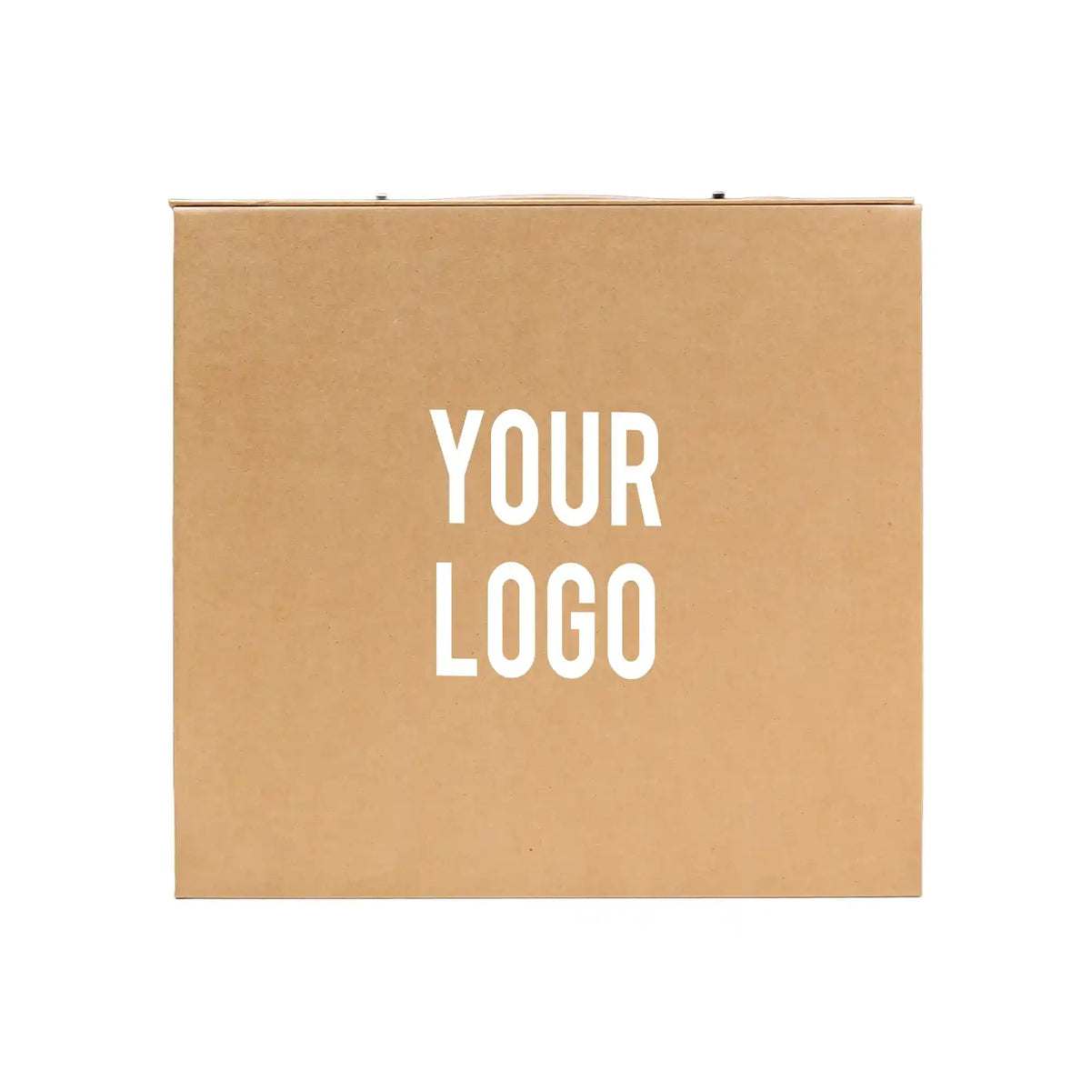 Luxury Gift Box with PU Leather Handle Brown Large