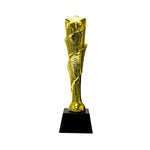 Award Trophy Star edges joint slanted full gold with black base