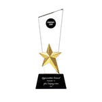 Crystal Trophy with Metal Star