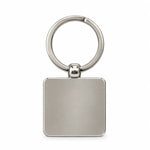 Silver Frame Square Plate Keychain