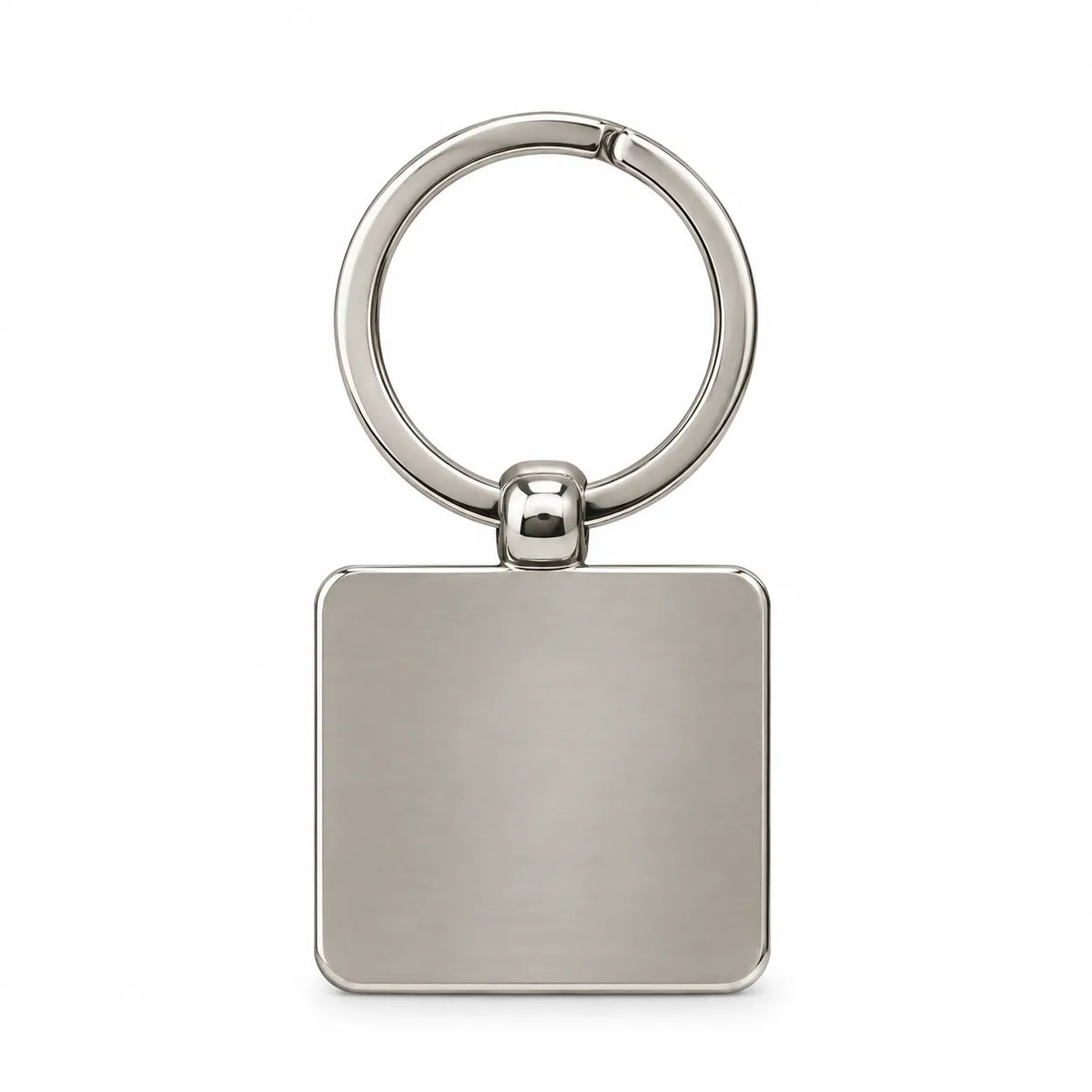 Silver Frame Square Plate Keychain