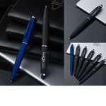 Black Metal pen with stylus Matt finish