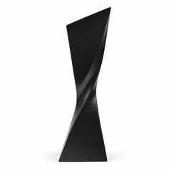 Matte black Blade Twist Resin Award Black with sharp angled top