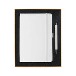 Giftbox With White PU Notebook and Pen