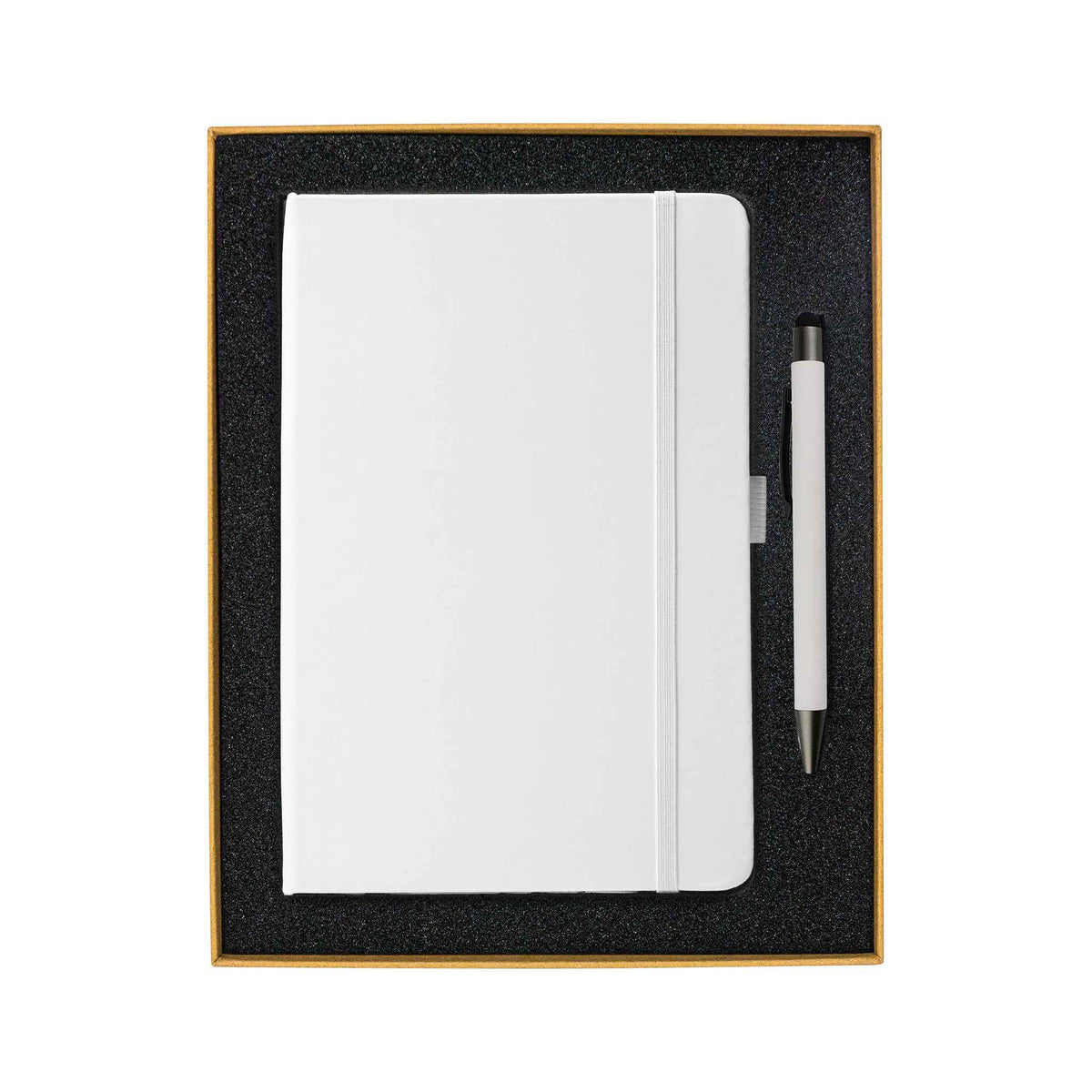 Giftbox With White PU Notebook and Pen
