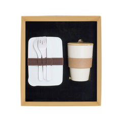Promotional Giftset with Wheat straw Lunchbox and Coffee mug