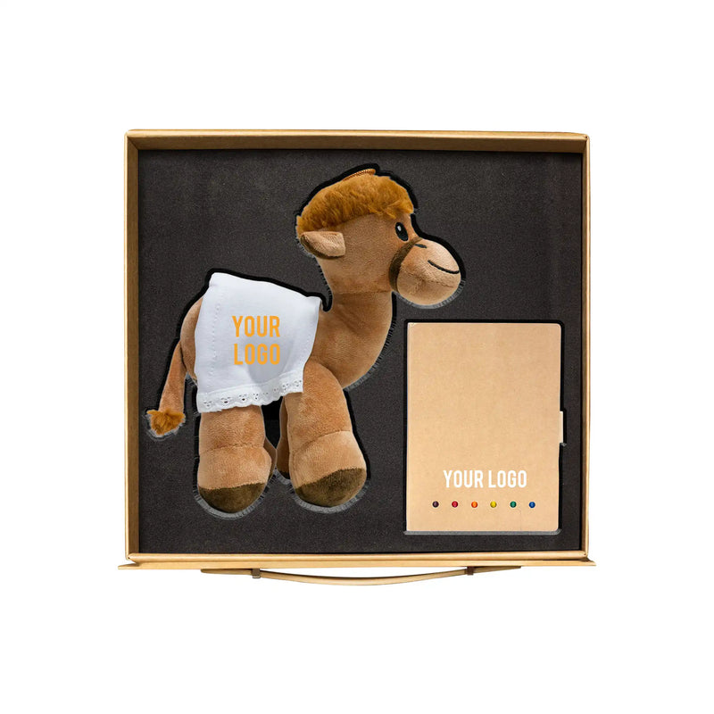Desert Tales kids gift set camel soft toy drawing book pencils UAE