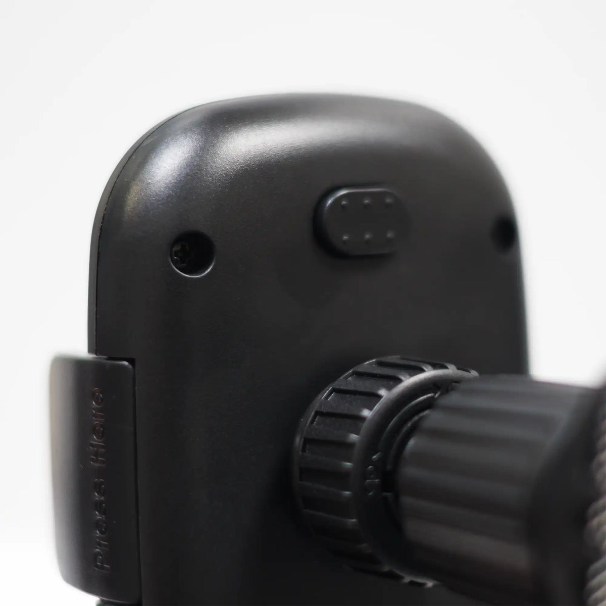 Side view of the car mobile holder showing the adjustable arm