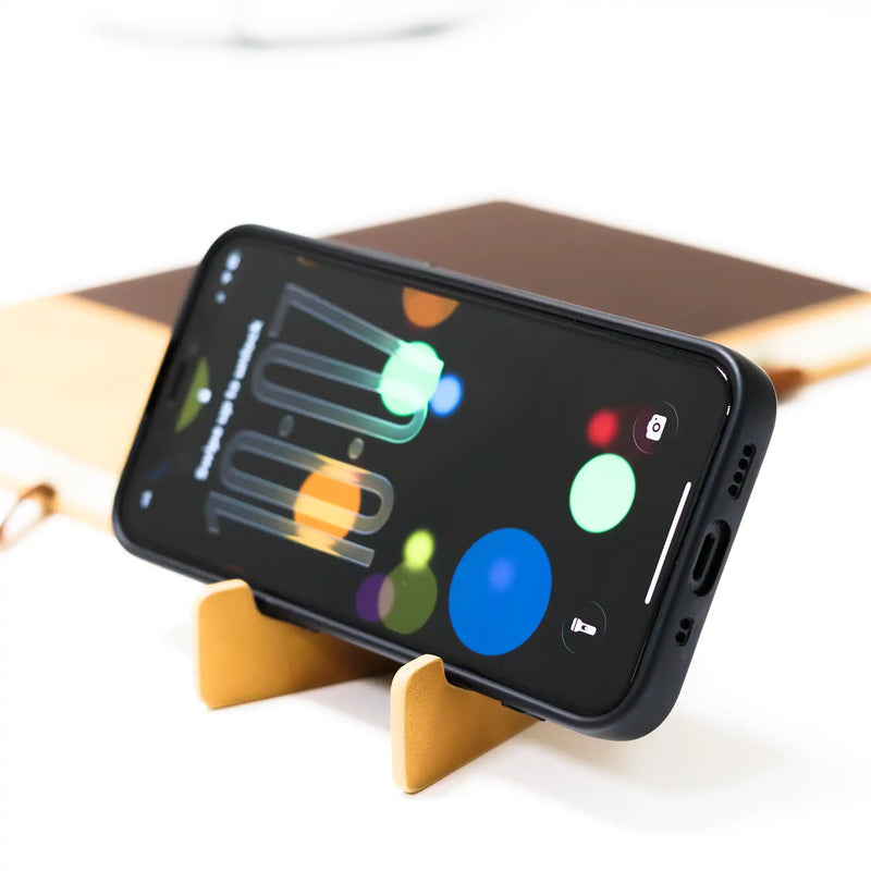 Dual Tone A5 Notebook with Detachable Mobile Stand Brown