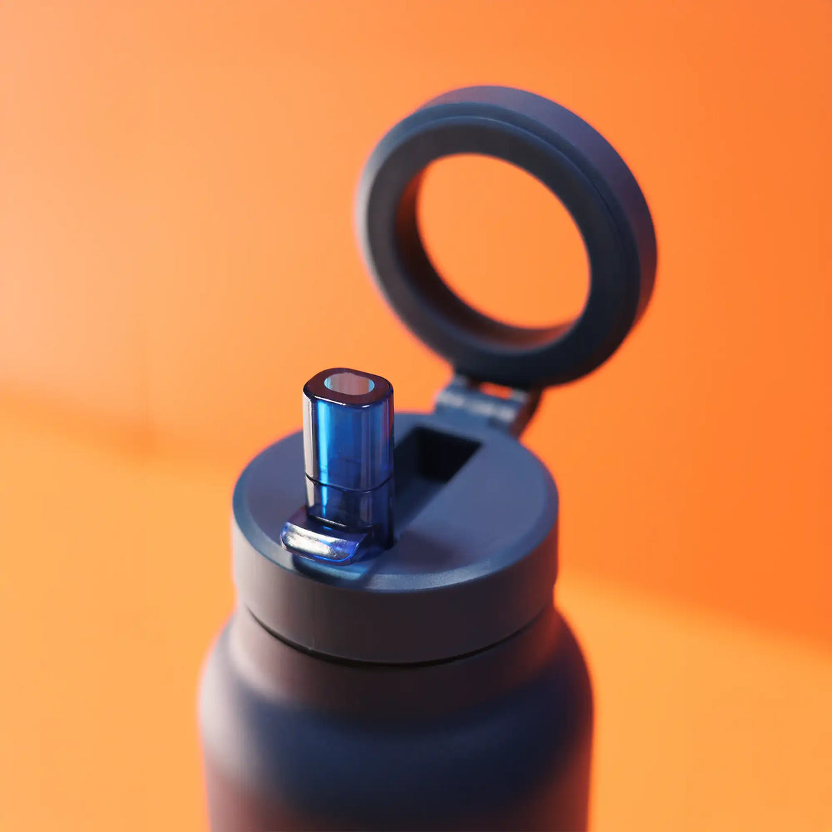 Magnetic Phone Mount Thermal Water Bottle - Blue
