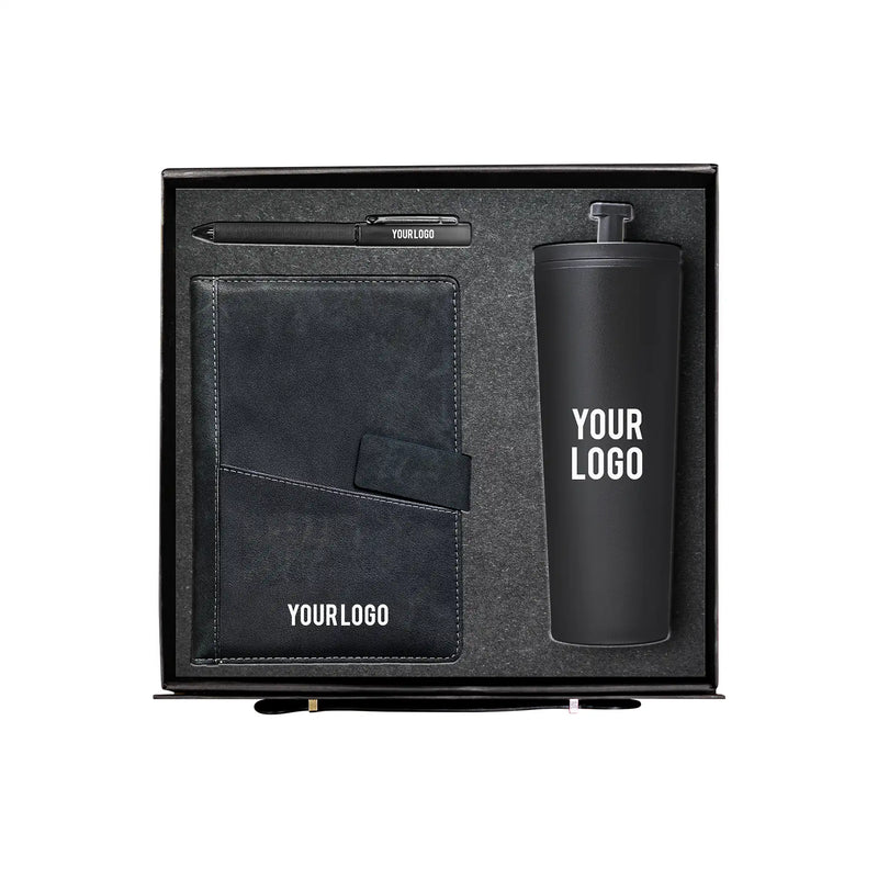 MonoSlate leather notebook 700ml tumbler fabric pen corporate gift set UAE