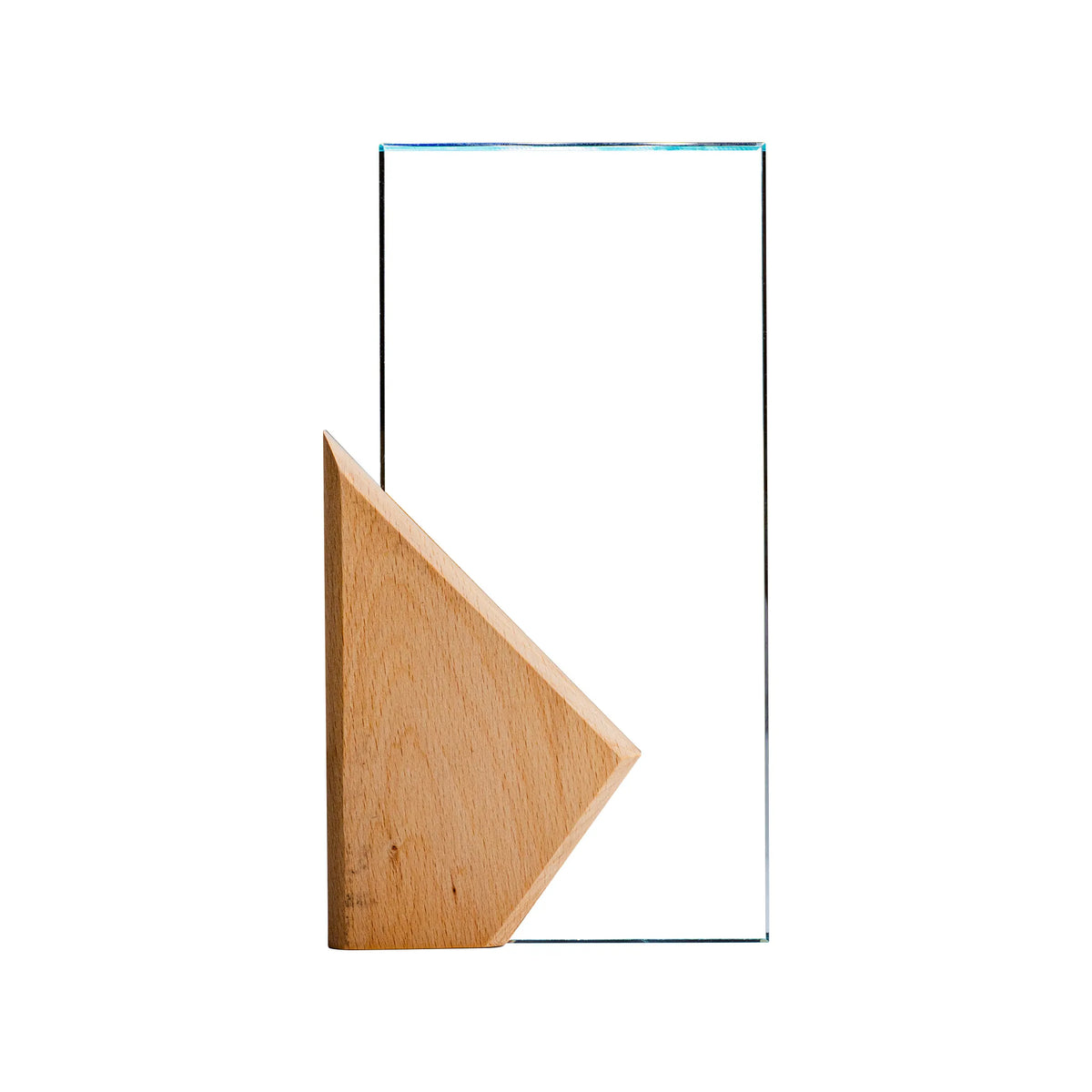 Rectangle Wooden Crystal Trophy