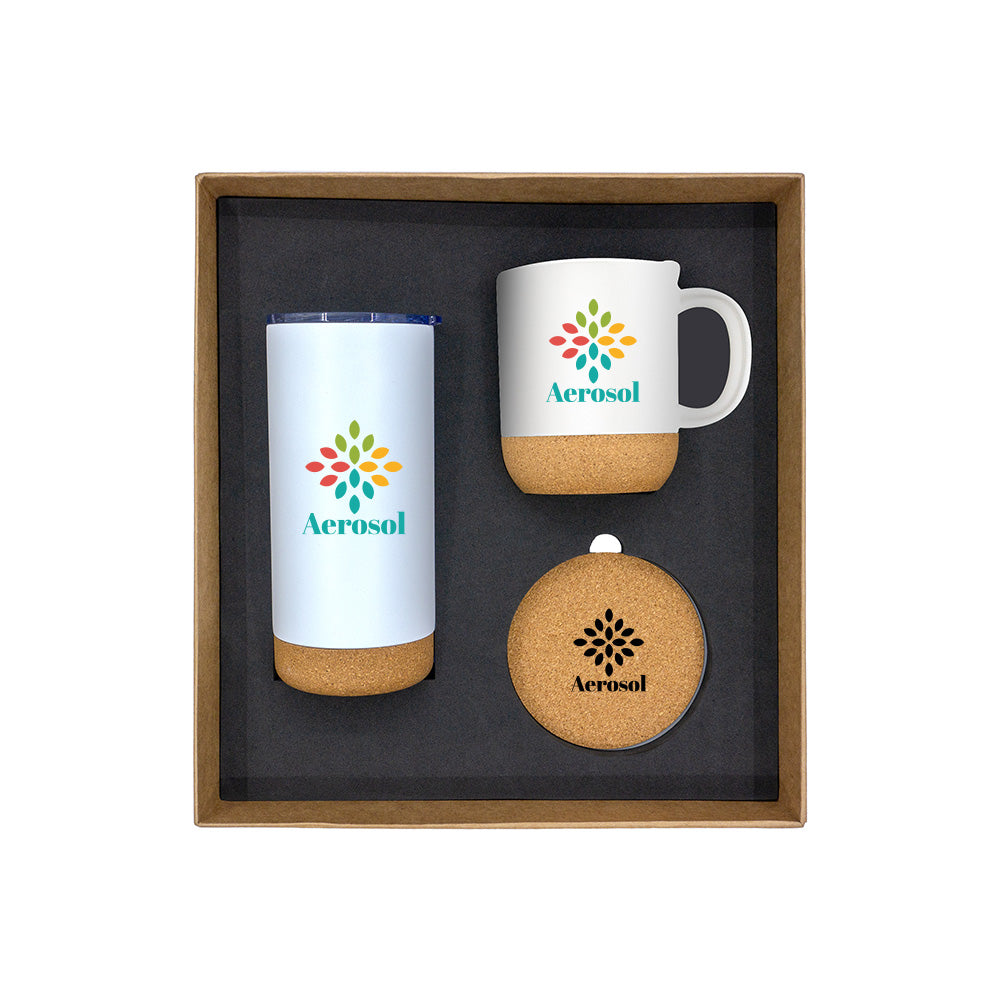 Promotional Giftset with Cork Drinkware