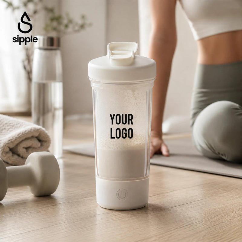 SIPPLE MIXPRO 450ml electric sports shaker magnetic motor corporate gift UAE custom logo
