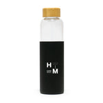 Bamboo Lid Glass Bottle With Silicon Case BK