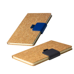 Cork Notebook with Magnetic Closure and Pen Holder