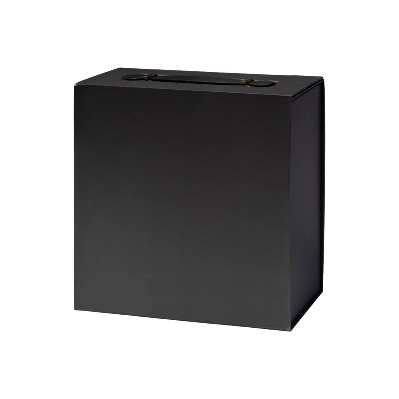 Luxury Gift Box with PU Leather Handle Black