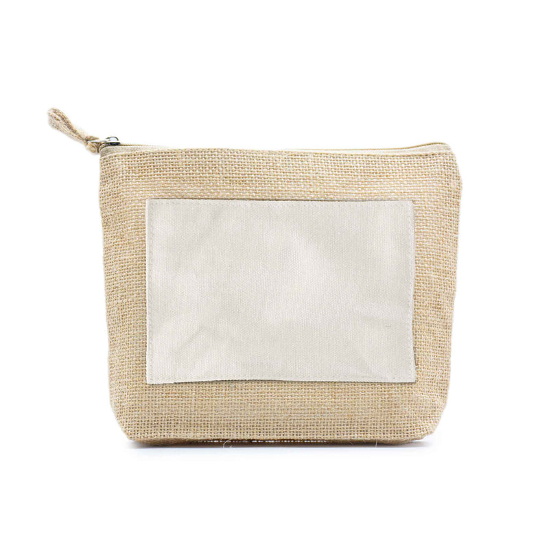 Jute pouch with Natural patch