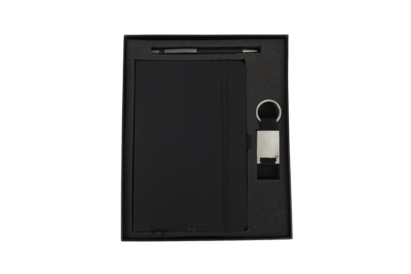 Gift Box with Foam for Pen, A5 Notebook & Keychain – custom branded corporate gift, Kaaf Creations UAE