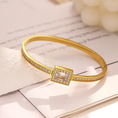 18K gold plated Stainless steel diamond bracelet for women and girls Kaaf Creations