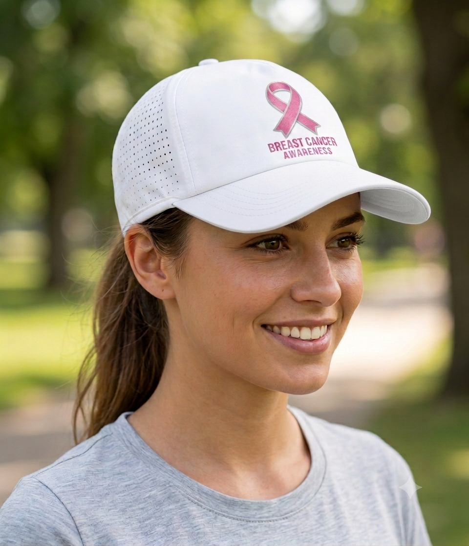 Dri Tech Cap – Pink October Edition – custom branded corporate gift, Kaaf Creations UAE