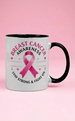 Inner Colour Sublimation Mug – Pink October Edition – custom branded corporate gift, Kaaf Creations UAE