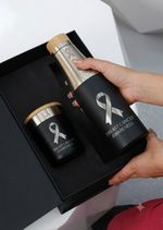 Bottle Tumbler Gift Set – Pink October Edition – custom branded corporate gift, Kaaf Creations UAE