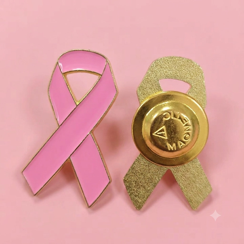 Breast Cancer Ribbon Badge – custom branded corporate gift, Kaaf Creations UAE