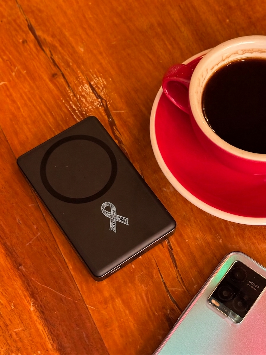 Magsafe Power Bank – Pink October Edition – custom branded corporate gift, Kaaf Creations UAE