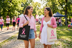 Recycled Cotton Bag – Pink October Edition – custom branded corporate gift, Kaaf Creations UAE